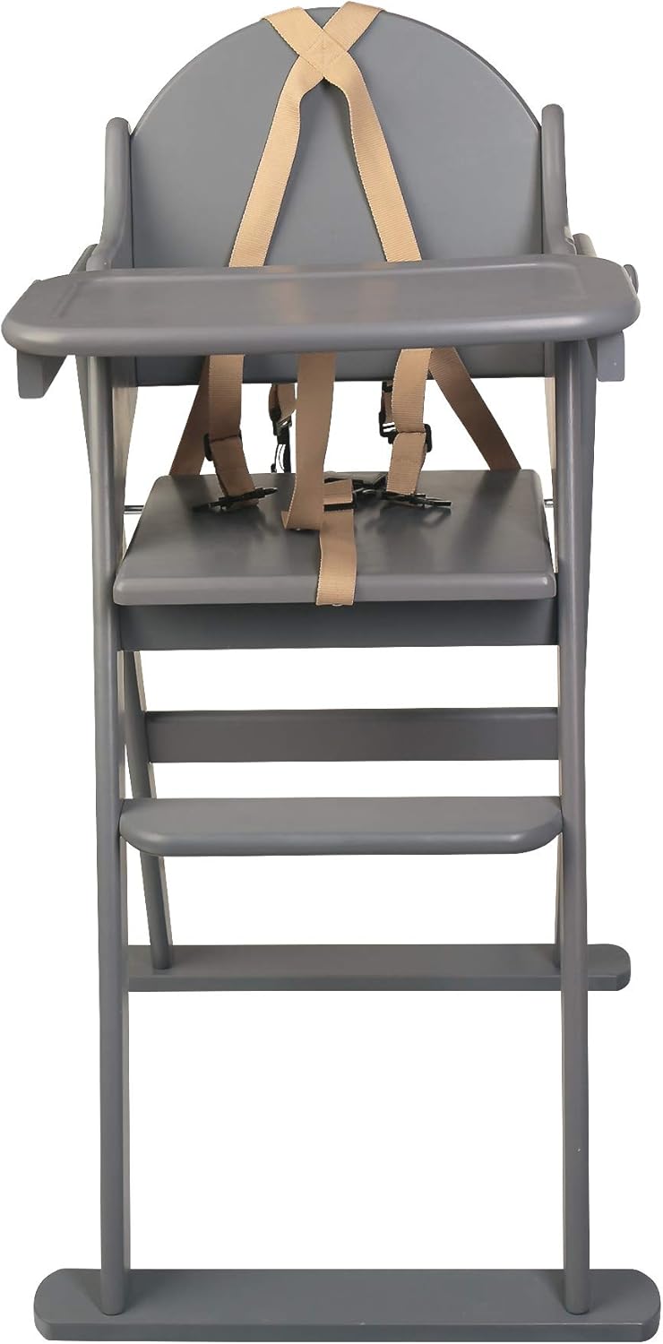 Deluxe Putaway Folding Wooden High Chair