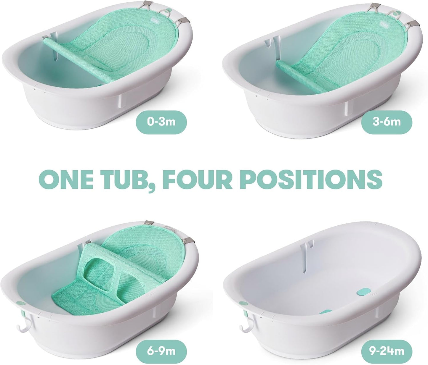 Baby 4-in-1 Grow-with-Me Baby Bathtub,